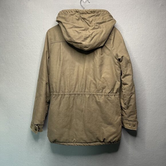 RVCA Women's Brown Nature x Industry Hooded Jacket XS Cotton - Picture 9 of 11